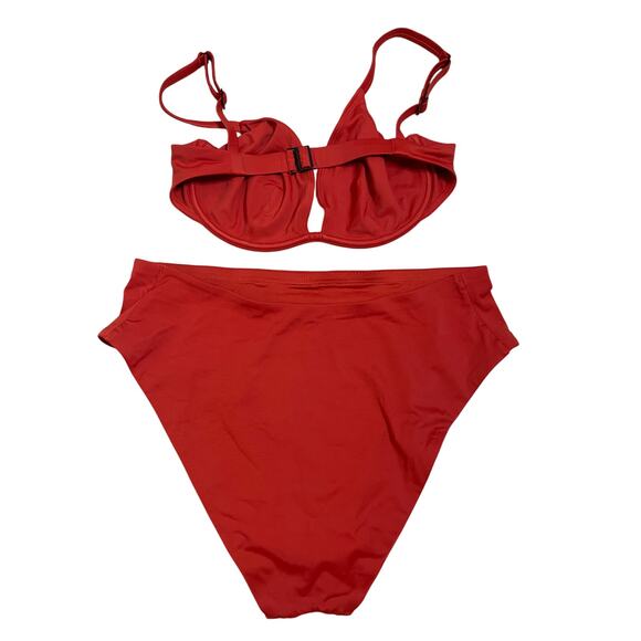 Cuup Bikini Set in Lava The Plunge Womans 11/34E-36D and 5/XL NWOT - Picture 5 of 15